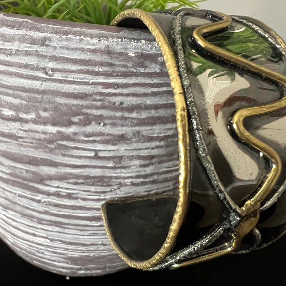 Handcrafted South African Metal Cuff Bracelet - Picture 3 of 4